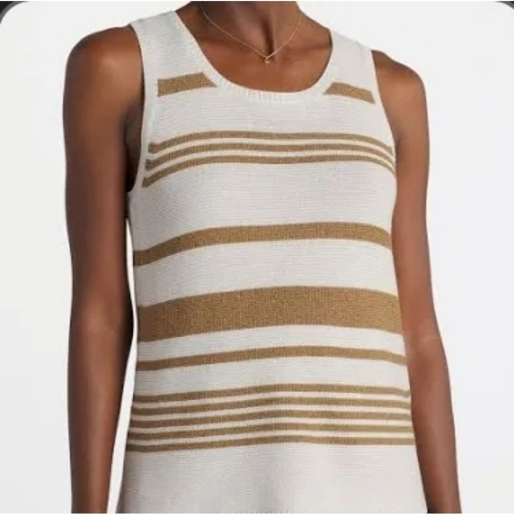 Fortune + Ivy Macon sweater tank Size 1X in White Stitch‎ Fix NWT